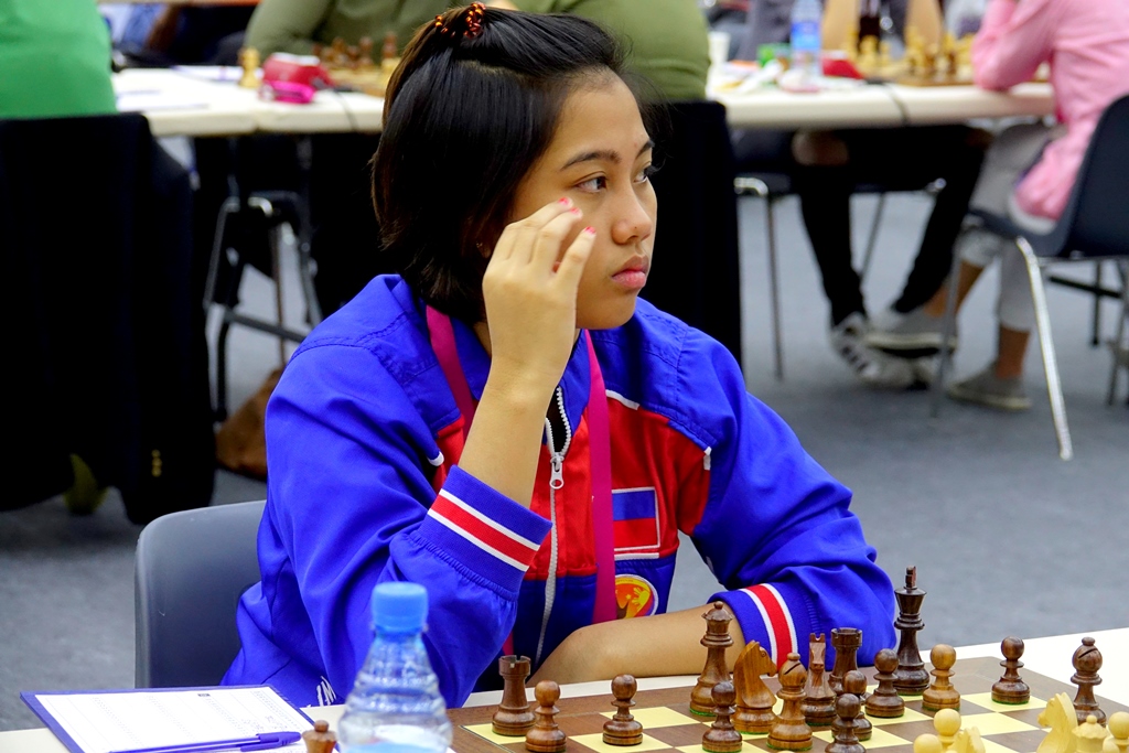 Janelle Mae Frayna in Baku 2016 Chess Olympiad. Photo credit: Baku Chess Olympiad.