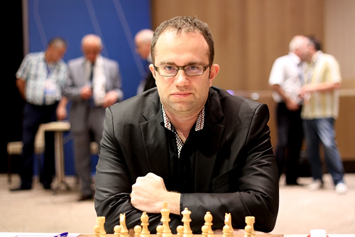Pavel Eljanov in Baku Chess Olympiad. Photo by Baku Chess Olympiad.